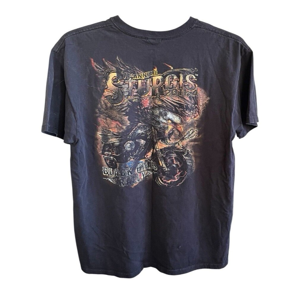 Sturgis Black Hills Rally Mens T-Shirt 2011 Biker Motorcycle Size Large